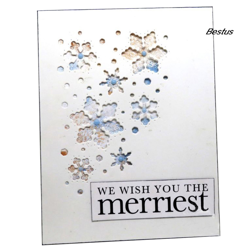 Khuôn Cắt Giấy Làm Từ Kim Loại Hình Bông Tuyết Trang Trí Scrapbook