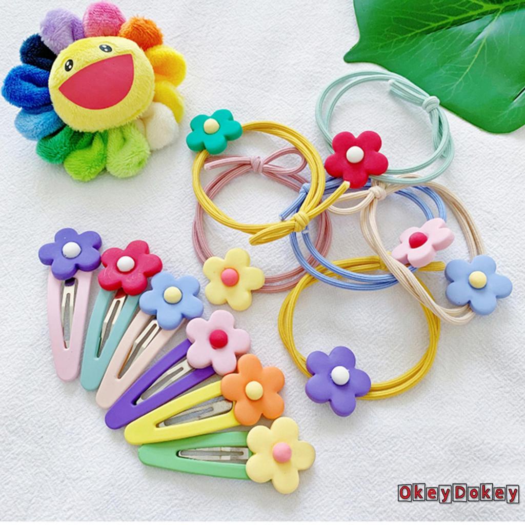 Dây buộc tóc cao su đính hoa dễ thương cho nữ