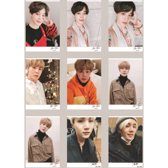 Lomo card ảnh BTS update Twitter 2 Có chữ ký