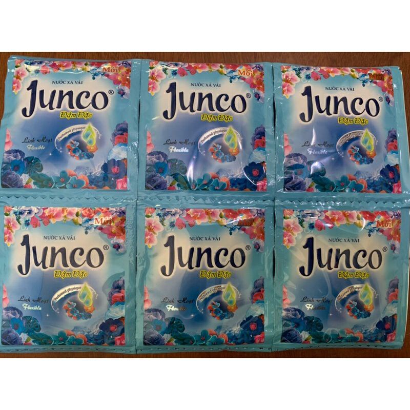 Dây 10 gói nước xả vải Junco đậm đặc  hương ban Mai