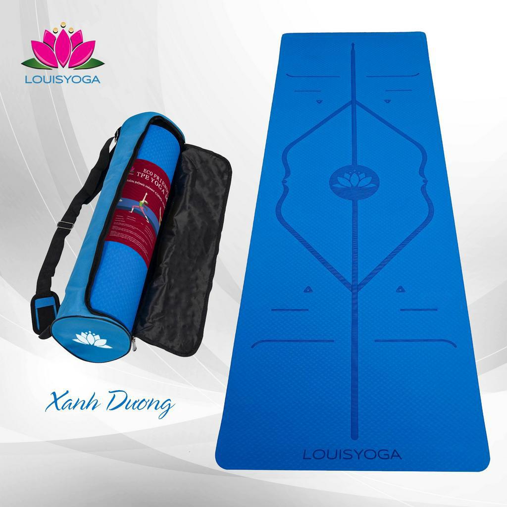 Thảm tập yoga gym định tuyến 10mm chất liệu TPE an toàn khi sử dụng dộ bám cao