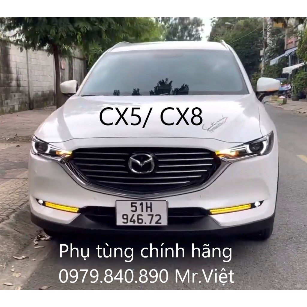 Cặp Đèn Led gầm 2 màu Daylight + Xi nhan Audi cho Mazda CX5 CX8 ( 2018 - 2022 )