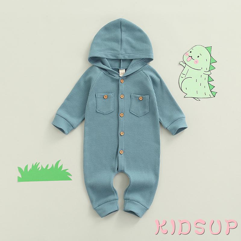 Áo liền quần có nón tay dài đáng yêu cho bé