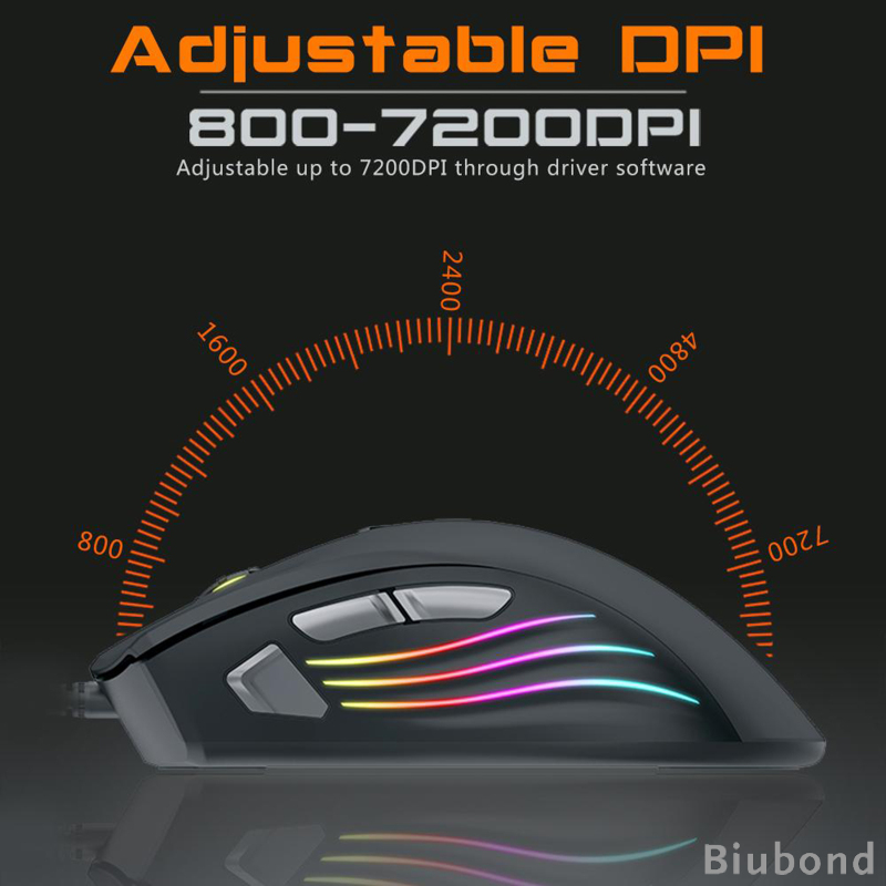 Chuột Chơi Game Có Dây 5 Nút Bấm Rgb 7 Nút Bấm Dùng Để Chơi Game | BigBuy360 - bigbuy360.vn