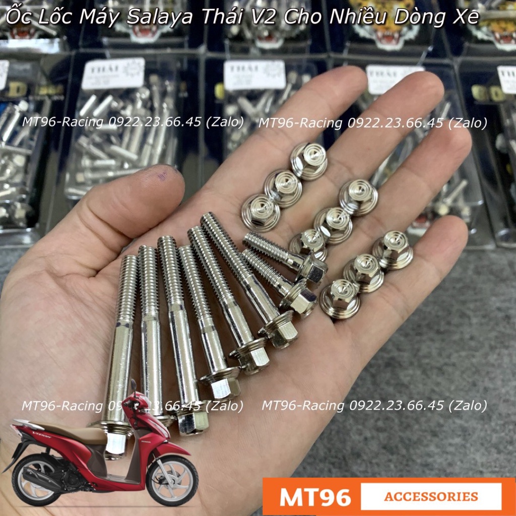 Ốc Lốc Máy Salaya V2 Thái Cho Vision Chuẩn Inox304 Siêu Bóng Nét