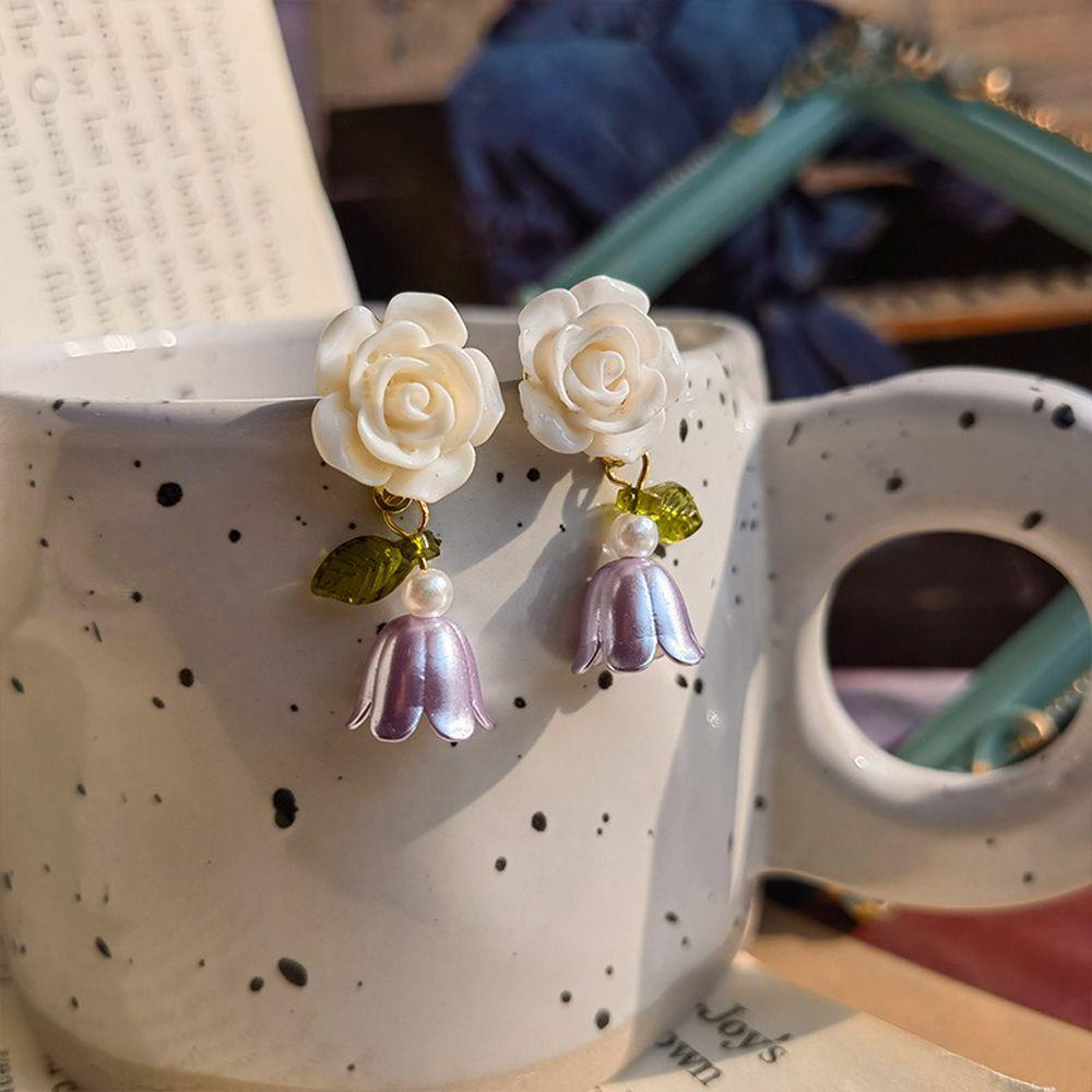 MXGOODS Đôi Khuyên Tai Hình Hoa Thời Trang Cho Nữ