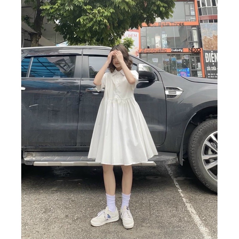 [Mã FAGREEN1505 giảm tới 30K đơn 99K] ĐẦM BABYDOLL SƠ MI XOÈ TRẮNG CÓ LÓT | BigBuy360 - bigbuy360.vn