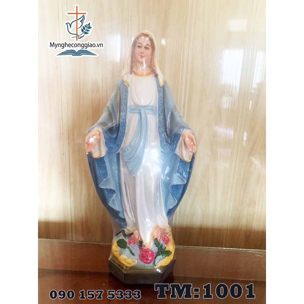 Bộ Tượng Chúa Bằng Composite Cao Cấp | Tượng Thờ Công Giáo Cao 30_50_30cm