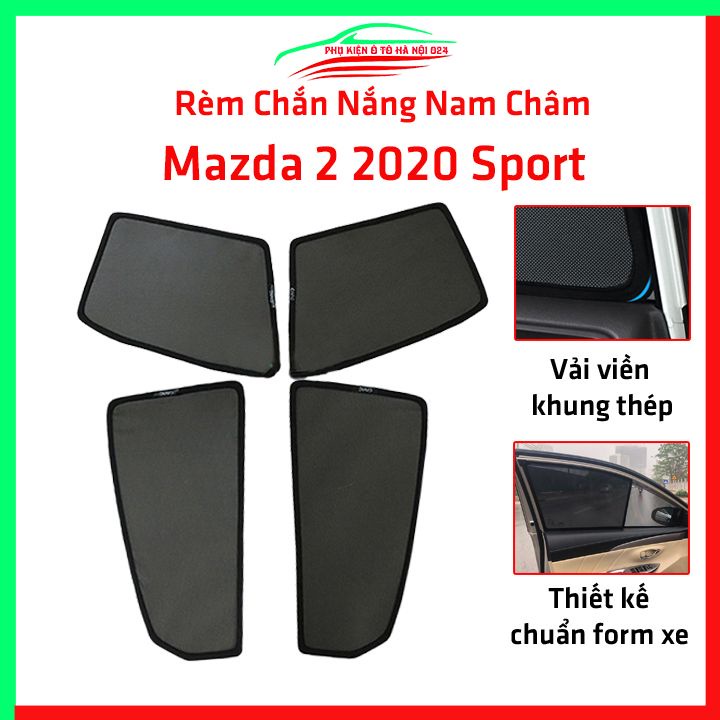 Bộ rèm chắn nắng Mazda 2 2020 Sport cố định nam châm thuận tiện