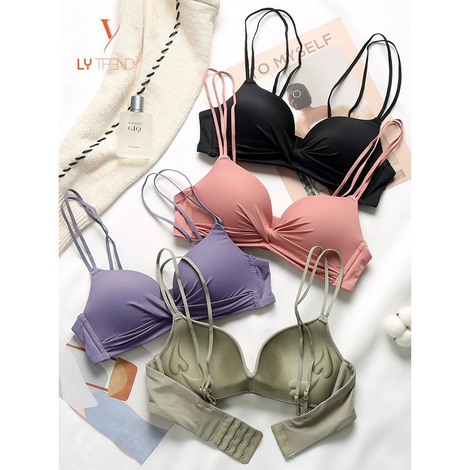 Áo Lót Nữ Không Gọng, Áo Ngực Su Thông Hơi Siêu Thoáng Mát Kiểu Dáng Xoắn Nơ Sexy, Nâng Đẩy Ngực Tốt- Mã AL XOẮN