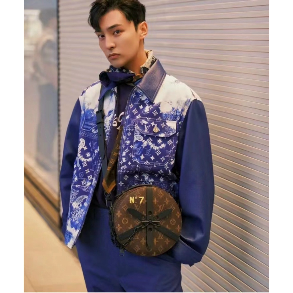 BOMBER JACKET MÀU XANH LAM - ÁO KHOÁC DA MỚI NHẤT THU ĐÔNG 2022 - THÂN BÒ PHỐI TAY DA