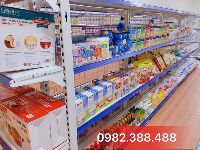 Kệ trưng bày sữa Cao 1m8 dài 1m2 5 tầng