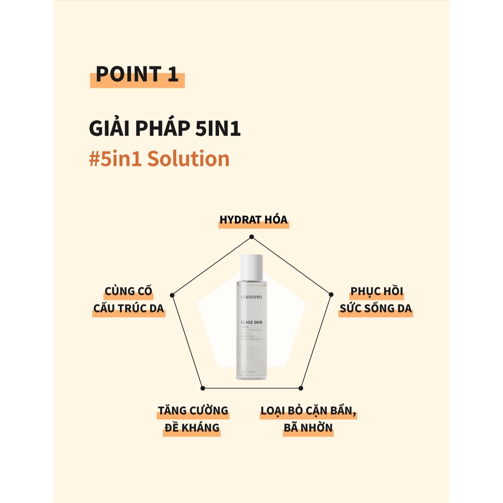 Toner Sáng Da Caryophy Glass Skin Đánh Thức Làn Da Sáng Bóng Và Ẩm Mịn 120ml