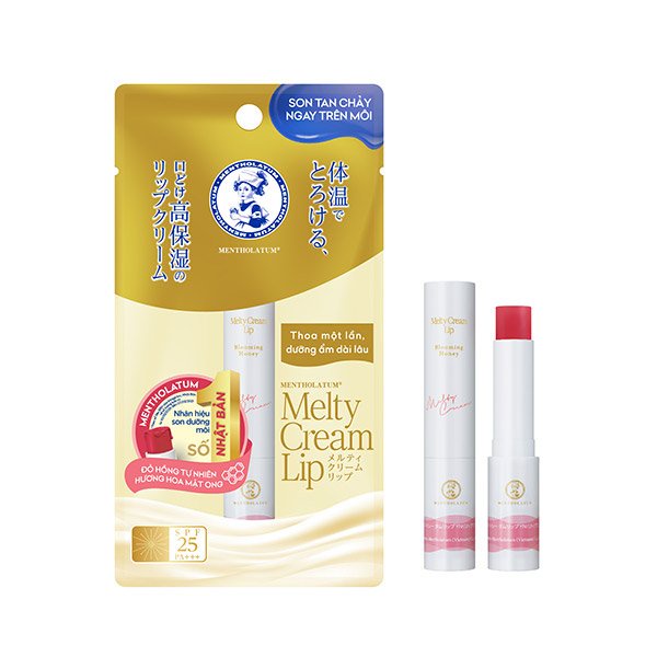Son tan chảy dưỡng môi chống nắng Mentholatum Melty Cream Lip SPF25, PA+++