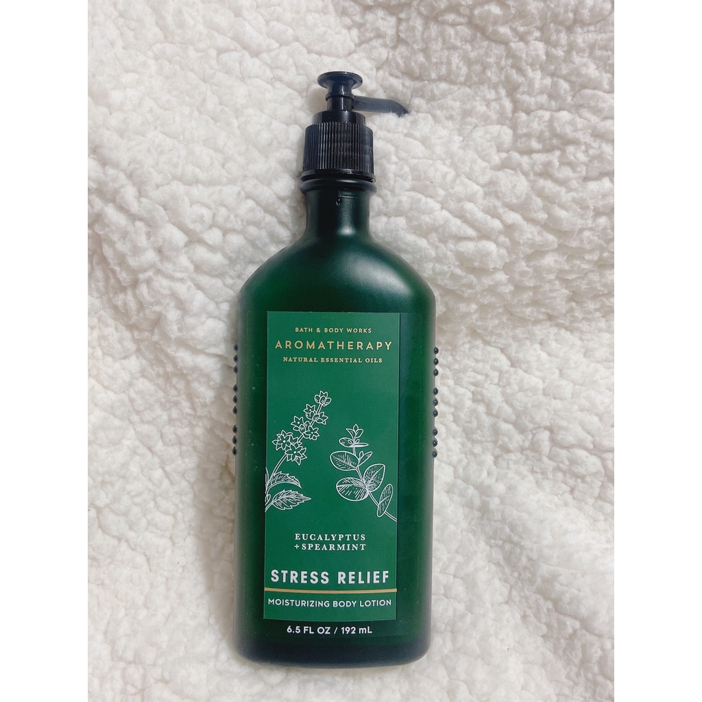 {YBS Store} Dưỡng thể lotion Aromatherapy Bath &amp; Body Works 192ml chai đá Spearmint Tea Tree Lavender Rose Eucalyptus