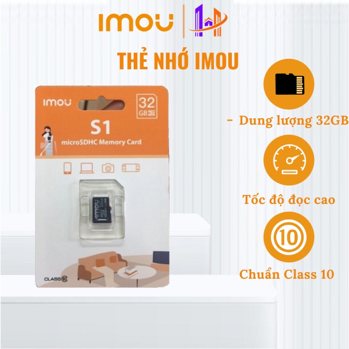  Thẻ nhớ chuyên dụng Camera IMOU 32GB - Chuẩn Class 10, Tốc độ đọc cao