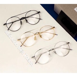 HCM Mắt Kính Cận Gọng kính phong cách vintage tròn nhỏ xinh 2 cầu kim loại