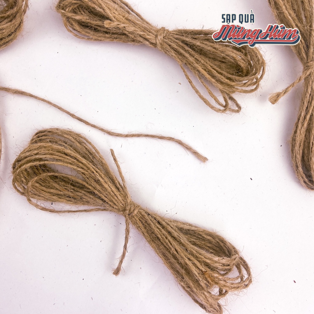 Dây gai trang trí handmade, làm thiệp, ruy băng, trang trí nhà cửa, treo ảnh, nguyên liệu