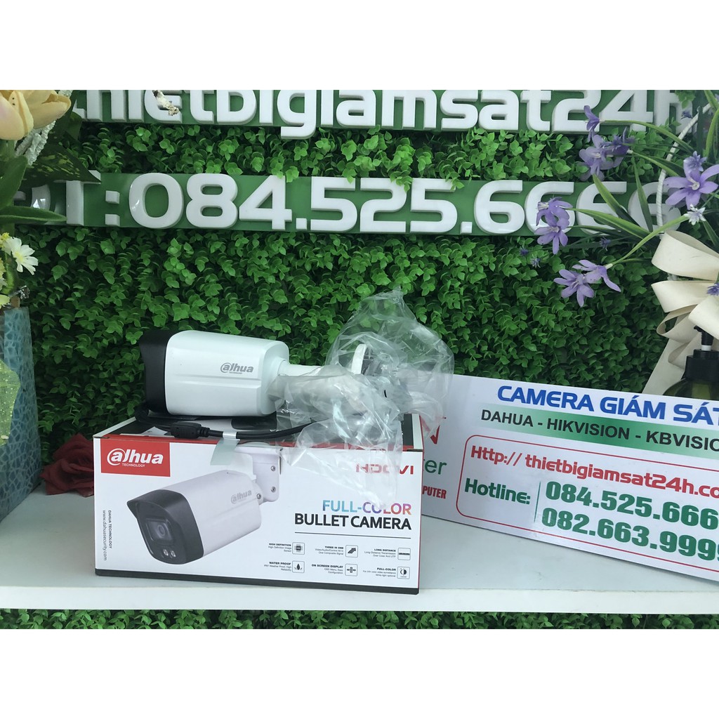 Camera HDCVI 2MP Full Color DH-HAC-HFW1239TLMP-A-LED Có Màu, Tích Hợp Micro, Chính Hãng DSS