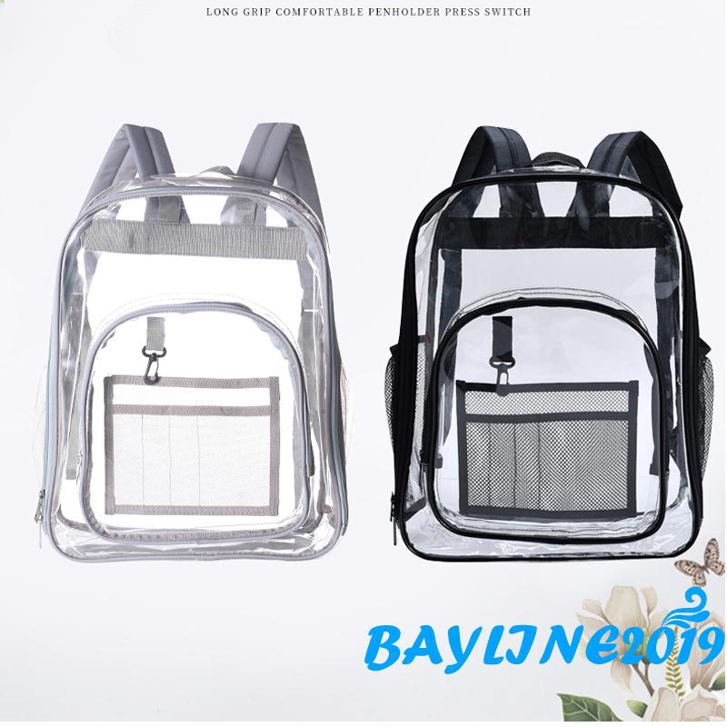 Balo đi học an toàn bằng PVC trong suốt nhiều ngăn