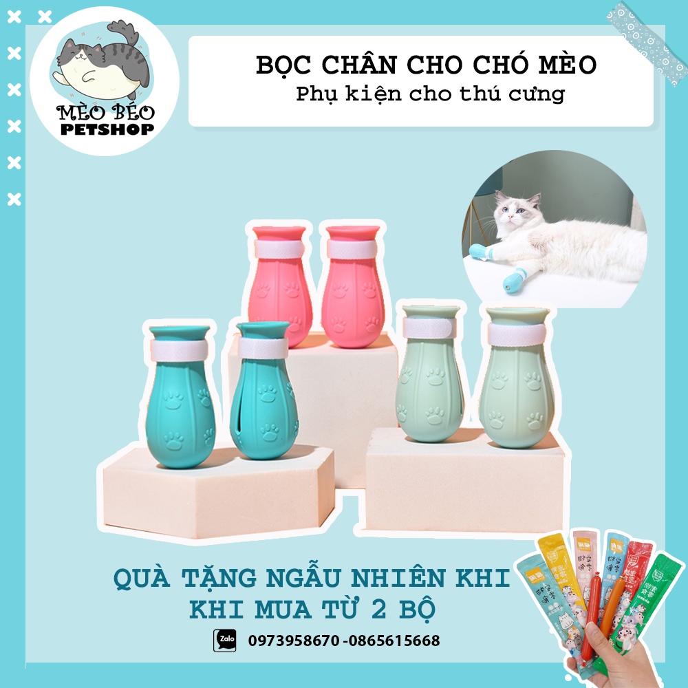 Bọc Chân Cho Chó Mèo Khi Tắm, Cắt Tỉa Lông - Meobeopetshop