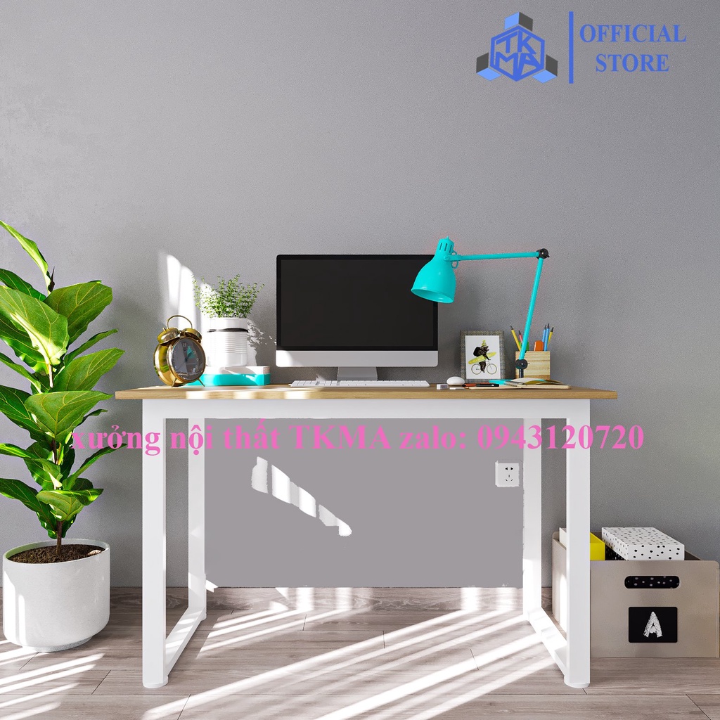 BÀN HỌC SINH ĐỂ MÁY TÍNH LÀM VIỆC CHỮ U KHUNG SẮT, LẮP RÁP ĐƠN GIẢN TKMA