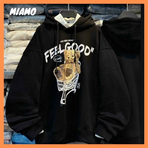 [Freeship] Áo hoodie unisex in gấu bông thời trang Miamo TP406