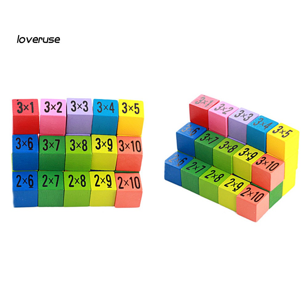 Bộ 99 Khối Gỗ Học Toán Cho Bé 10x10cm