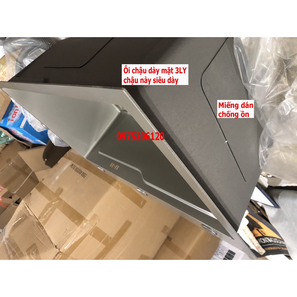 Chậu Rửa Chén Bát 1 hộc CAO CẤP PHỦ NANO CHỐNG TRẦY N18 7846 6846 NANO XÁM và KHAY và xả