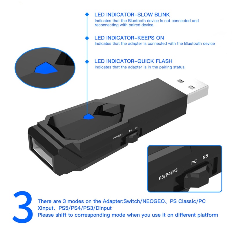 Usb Nhận Tín Hiệu Cho Tay Cầm Chơi Game Laptop