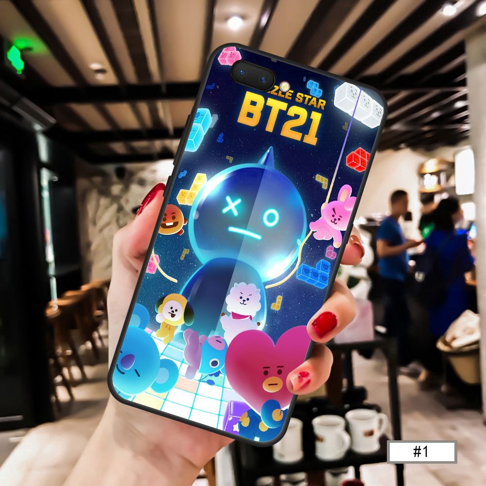 Ốp điện thoại mềm hình BTS BT21 cho OPPO A5 A9 2020 A3S A1K F5 F7 F9 A7 2018 F11 F11 Pro