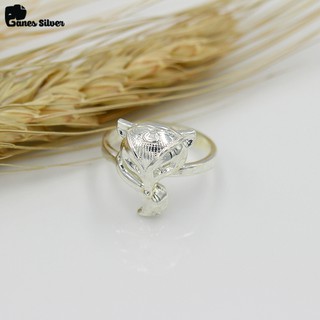 Nhẫn Bạc Nữ Hồ Ly Cute Chất Liệu Bạc Ta Cao Cấp - Thương Hiệu Ganes Silver