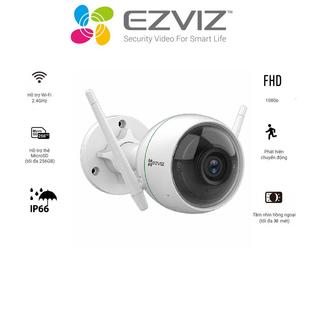 [LOẠI TỐT] Camera Wifi Ngoài Trời EZVIZ C3WN 1080P chống mưa nắng tuyệt đối