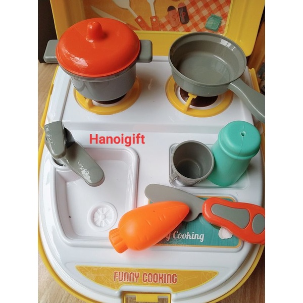 Đồ chơi: Bé là đầu bếp - balo nhập vai đầu bếp 26 chi tiết