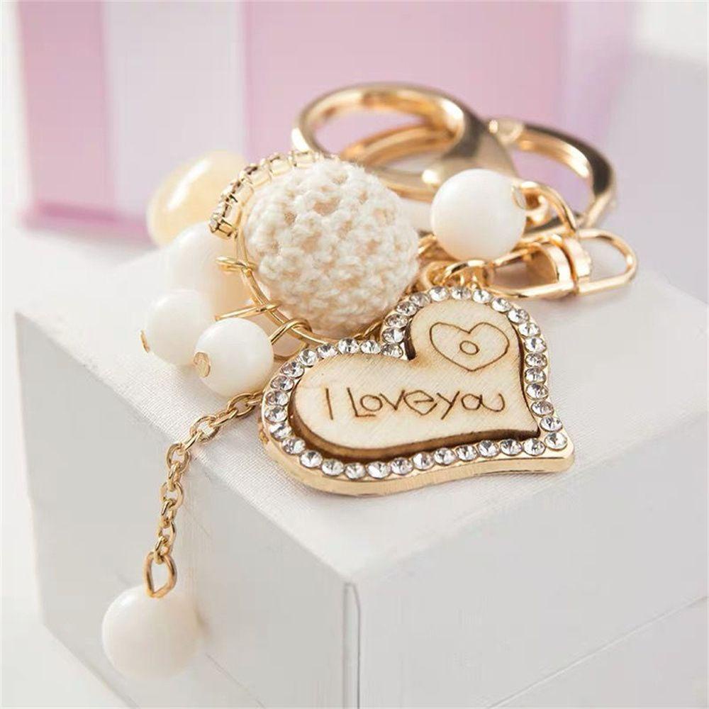 IVORY Móc Khóa Hình Tháp Eiffel Đính Hạt Thời Trang
