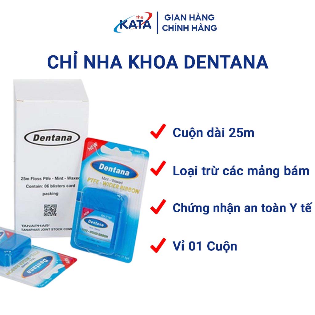 Chỉ Nha Khoa Dentana, Chỉ PTFE Cao Cấp- Vỉ 01 Cuộn - KP023