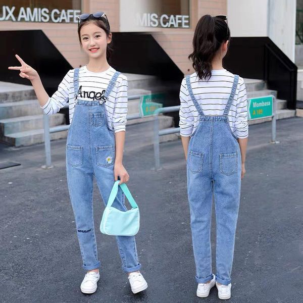 Yếm bò cho bé gái Đầm Jean cao cấp bigsize Beeshop H23046