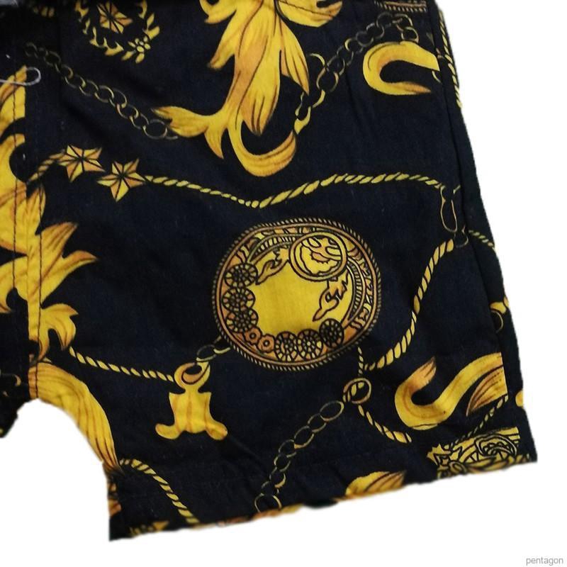 Bộ áo thun ngắn tay in hoa + quần ngắn cho bé trai