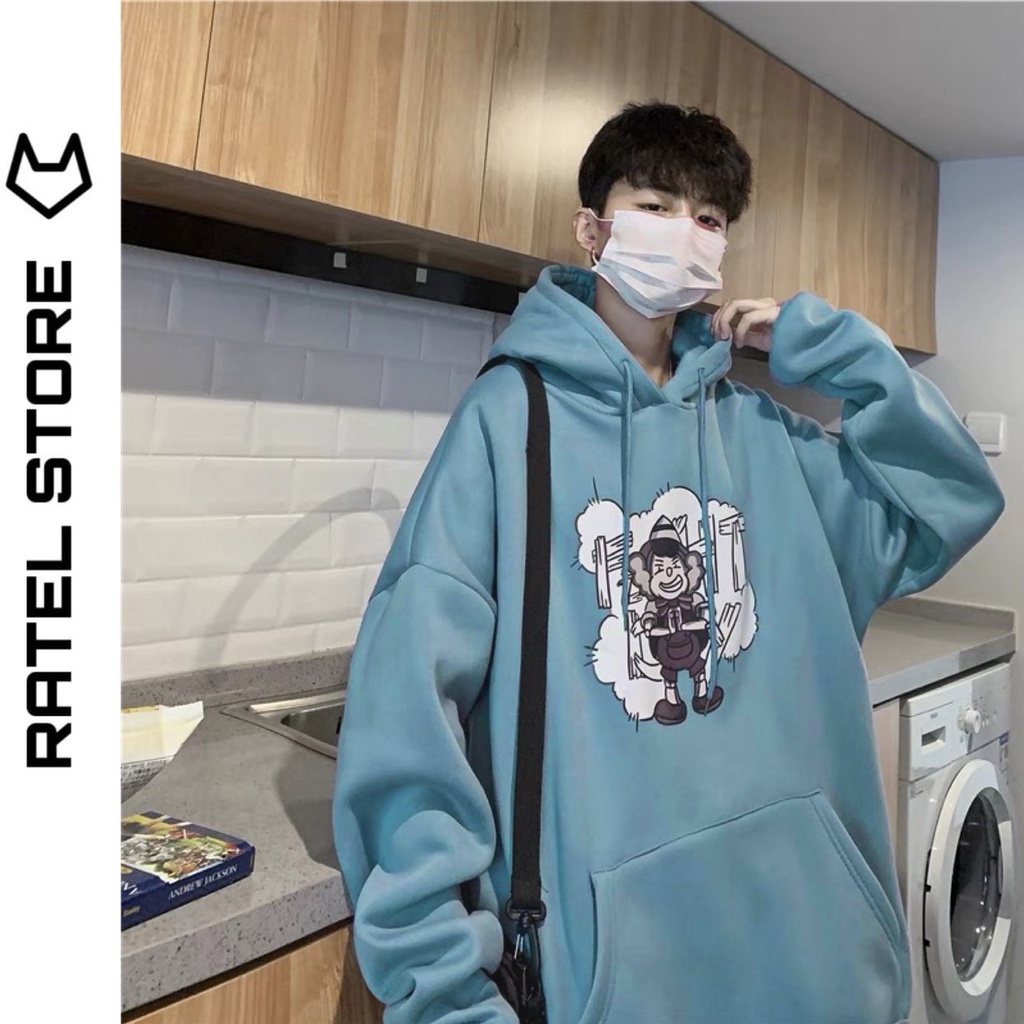 Áo Hoodie Local Brand Nỉ Bông Nam Nữ Chú Hề Unisex Form Rộng