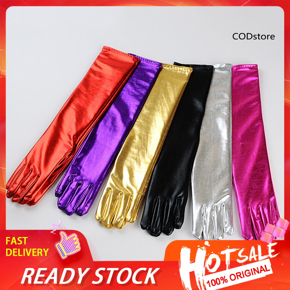 Găng Tay Da Giả Hở Ngón Cho Nữ