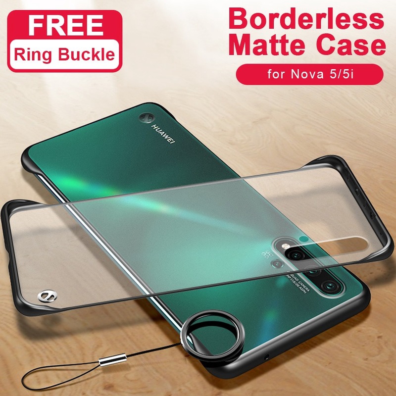 Huawei Nova 7i Case Borderless Design Plastic Phone Case Huawei Nova 7i 7 SE 5T 5 Pro 4e 4 3e 3 3i 2i Nova5T Nova3i Shockproof Back Cover With Metal Ring