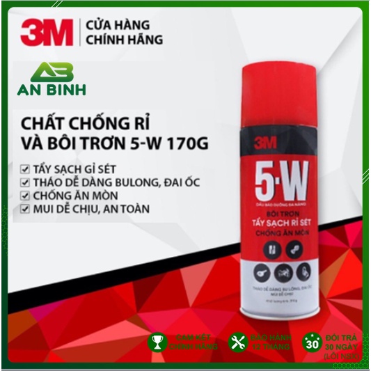 Dầu Bảo Dưỡng Đa Năng Bôi Trơn, Tẩy Sạch Rỉ Sét, Chống Ăn Mòn 3M 5-W 310g