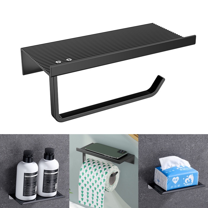 Giá đỡ cuộn giấy vệ sinh HDOORLINK thiết kế gắn tường không cần khoan tiện dụng tùy chọn kiểu dáng