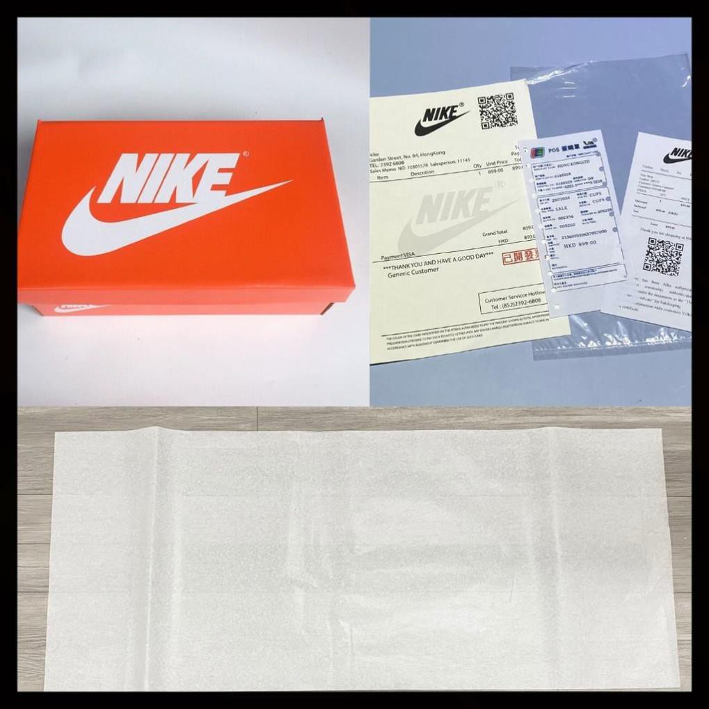 [COMBO] Hộp Giấy Carton đựng giày, dép, mũ ⚡NIKE⚡ + Bill thẻ + Giấy gói Nhật xịn chuẩn Fullbox P87