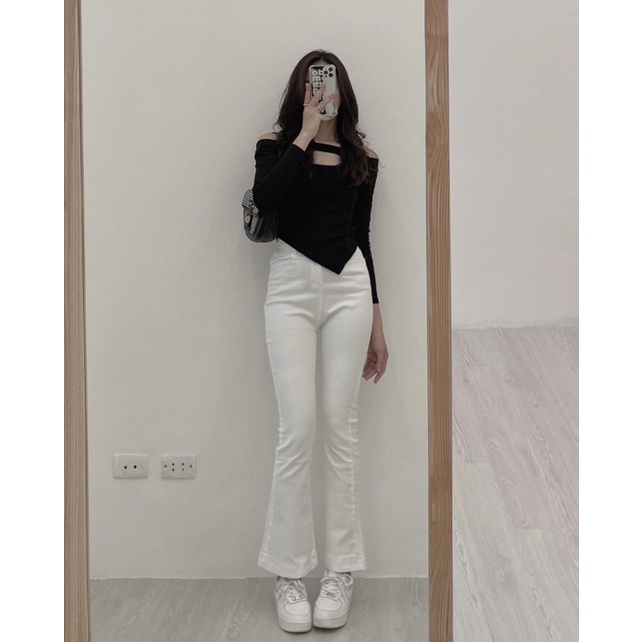 [HÀNG SẴN]ÁO THUN TĂM VẠT LỆCH CỔ ĐAN DÂY LẠ MẮT 203