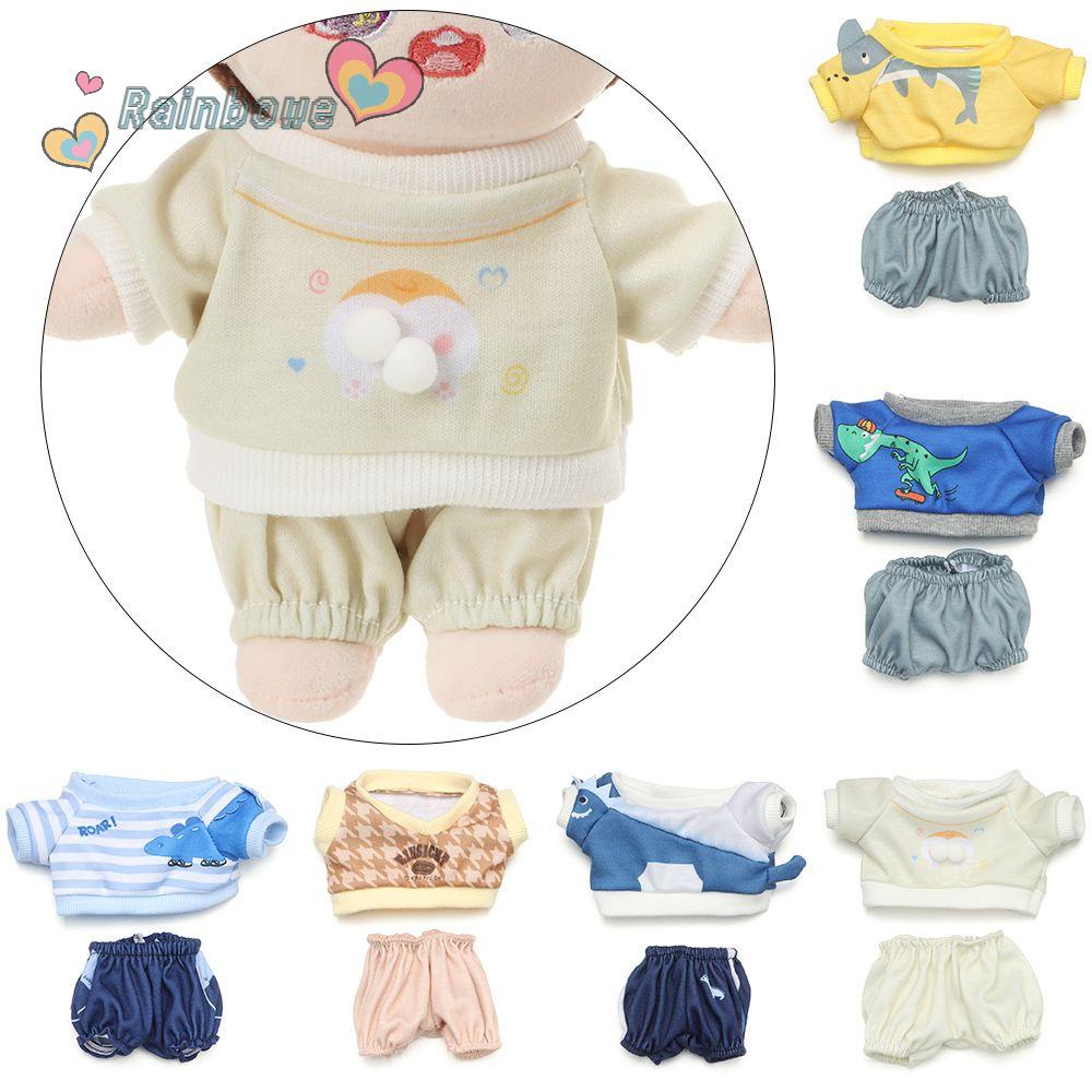 RAINBOW 20cm Casual Wear Dollhouse Supplies Clothing Suit Toy Clothes Doll Accessories DIY Dinosaur Shark Girl`s Gift Dress Up