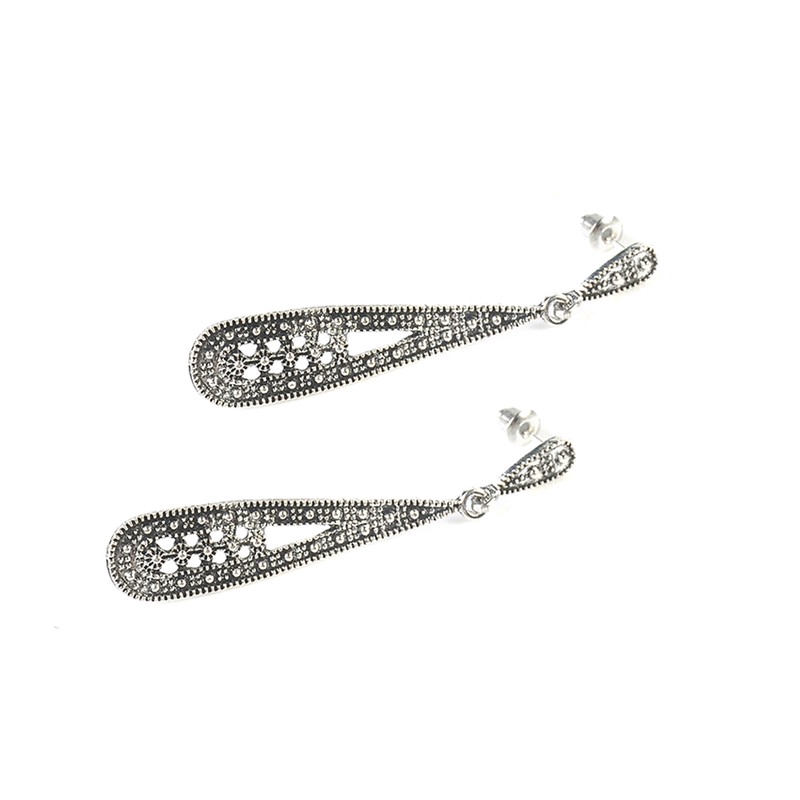 Bộ 4 đôi bông tai đính đá phong cách vintage cho nữ