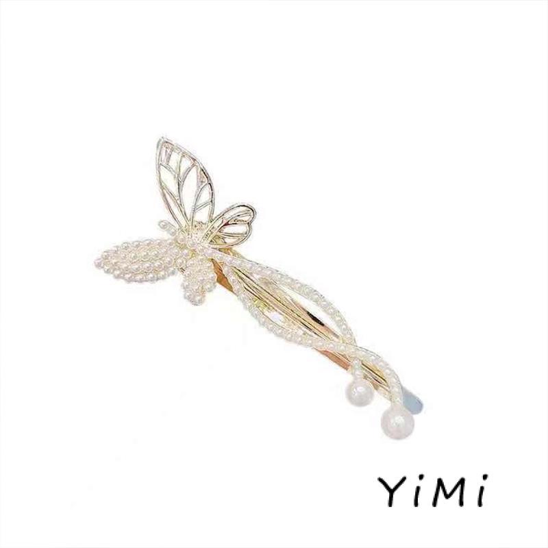 Kẹp Tóc Hình Bướm Đính Ngọc Trai Nhân Tạo Xinh Xắn