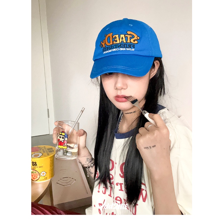 Mũ Lưỡi Trai Mềm Mại Thêu Họa Tiết Xinh Xắn Dành Cho Nữ