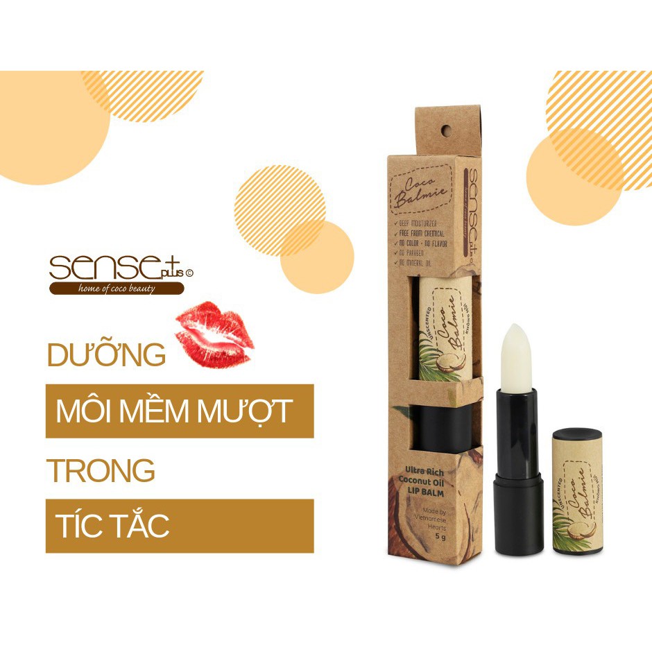 Son Dưỡng Môi Sense Plus Coco Balmie Giảm Khô Môi Và Dưỡng Ẩm Sâu 3.5g